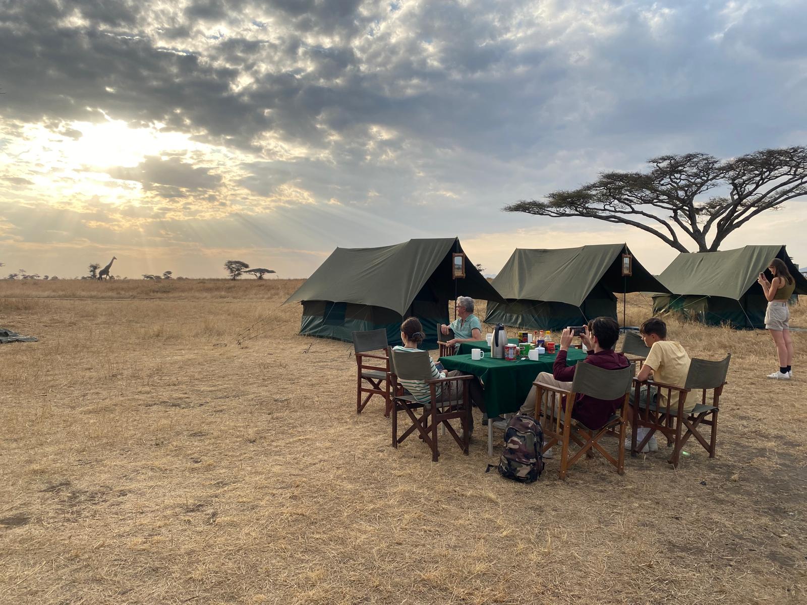 Op een Prive tent safari in de Serengeti